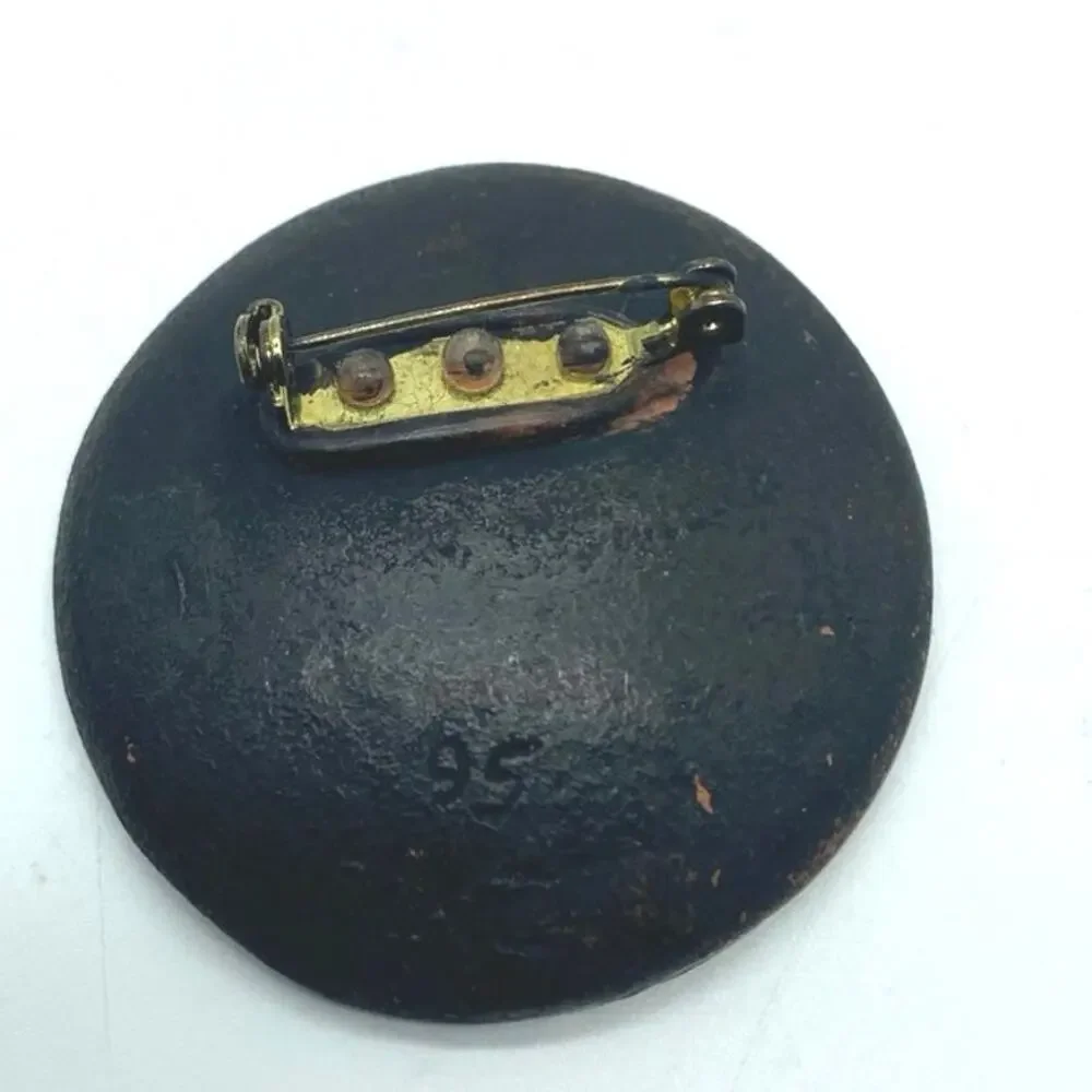 Vintage Handmade Pottery Brooch‎ signed Two by Two Religious Pin Noah's Ark